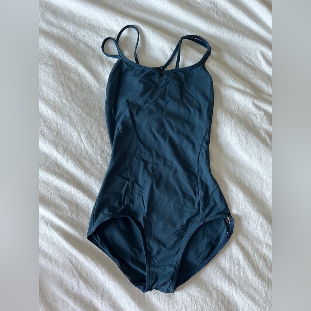 Capezio Blue and Cream Dance Leotard